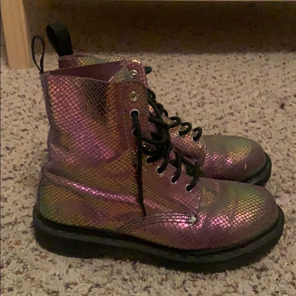 Iridescent festival dr martens